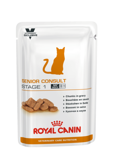 Royal Canin Vet Health Nutrition Feline Senior Consult Stage 1 (WET FOOD - POUCHES) 12x100g