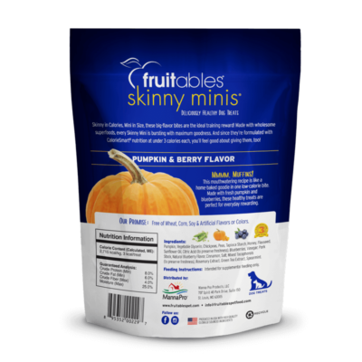 Fruitables Skinny Minis Dog Treats Pumpkin & Berry 141 gr - Image 2