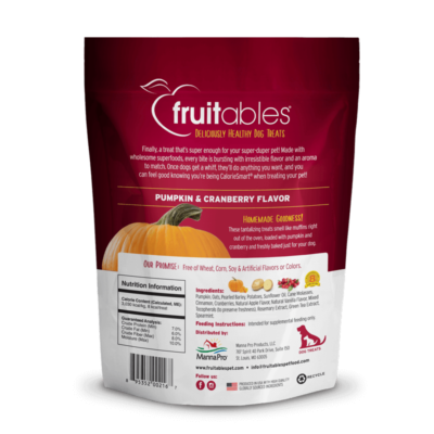 Fruitables Dog Treats Pumpkin & Cranberry 198gr - Image 2