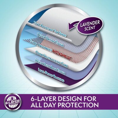 Simple Solution All Day 6-Layer Premium Dog Pads, 23 x 24 in (Pack of 50) - Image 3