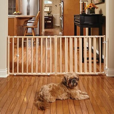 MidWest 24" Wood Extra-Wide Pet Gate - Image 2