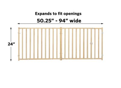MidWest 24" Wood Extra-Wide Pet Gate - Image 5