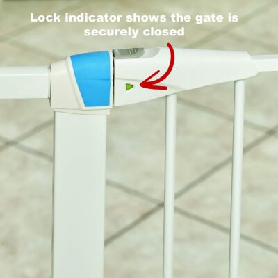 MidWest White Glow in the Dark Steel Pet Gate - Image 3
