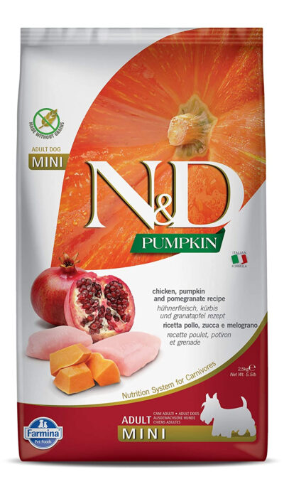 FARMINA Mini N&D Dog Pumkin Chicken & Pomegranet Adult Mini 2.5kg