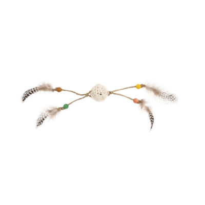 GiGwi Eco Line Catch Scratch with Rattle Wood / Feather / Rattan - Image 2