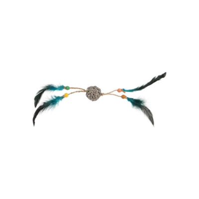 GiGwi Eco Line Catch Scratch with Rattle Wood / Feather / Rattan - Image 2