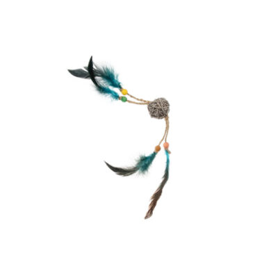 GiGwi Eco Line Catch Scratch with Rattle Wood / Feather / Rattan - Image 4