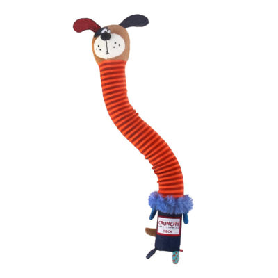 GiGwi Crunchy Neck Plush Friendz Dog with Bone & Squeaker - Small - Image 2