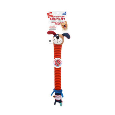 GiGwi Crunchy Neck Plush Friendz Dog with Bone & Squeaker - Small - Image 3