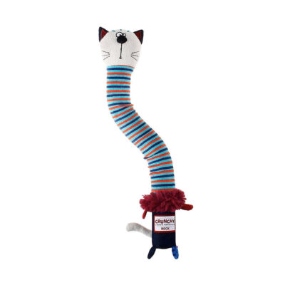 GiGwi Crunchy Neck 'Plush Friendz' Cat with Bone & Squeaker - Small - Image 2