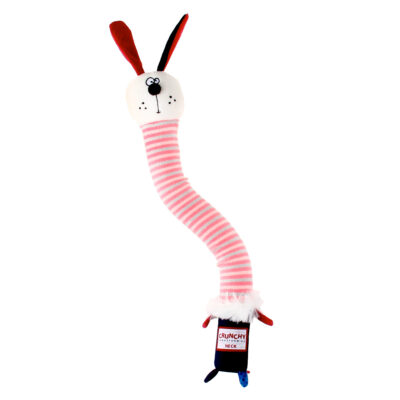 GiGwi Crunchy Neck 'Plush Friendz' Rabbit with Bone & Squeaker - Small - Image 2