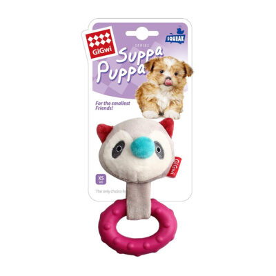 GiGwi GiGwi Suppa Puppa Coon with Squeaker inside - Plush/TPR (Small) - Image 3