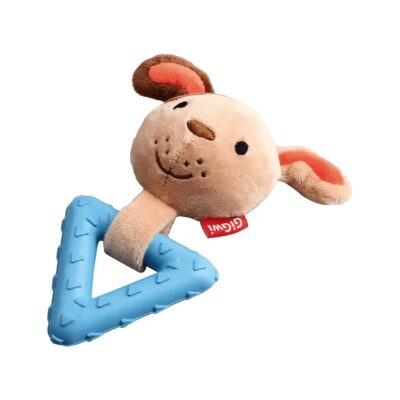 GiGwi GiGwi Suppa Puppa Dog with Squeaker inside - Plush/TPR (Small) - Image 2