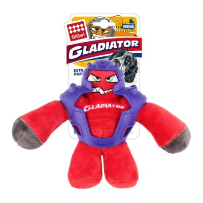 GiGwi Red Gladiator Plush TPR with Squeaker (Medium) - Image 4