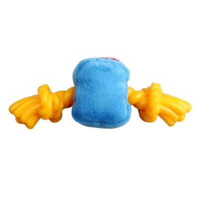 GiGwi Blue Monster Rope with Squeaker inside - Plush/TPR (Medium) - Image 2