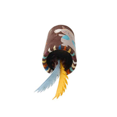 GiGwi Happy Indian Melody Tube "Elephant" with Feather & Sound Chip - Image 2