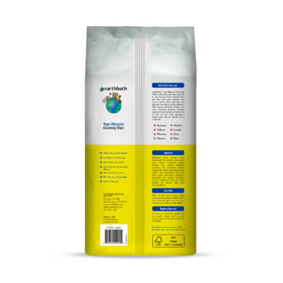 Earthbath® Hypo-Allergenic Grooming Wipes, Fragrance Free, Cleans & Conditions, 100 ct plant-based wipes in re-sealable pouch - Image 2