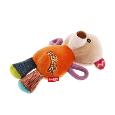 GiGwi Plush Friendz Squeaker Dog Toy - Bear - Image 4