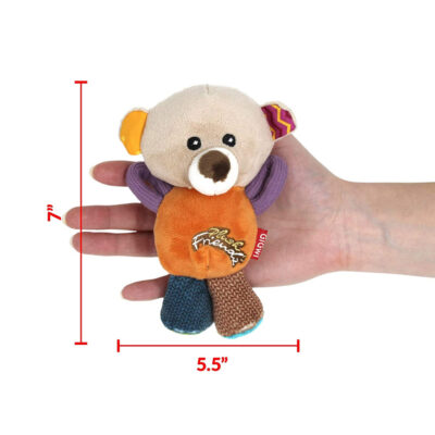 GiGwi Plush Friendz Squeaker Dog Toy - Bear - Image 5