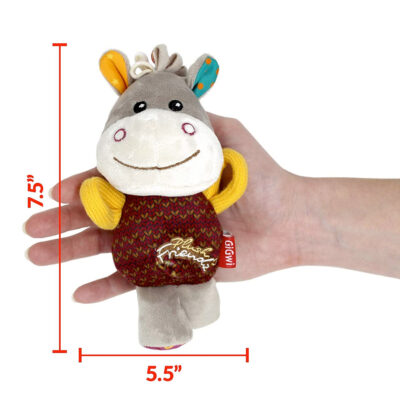 Gigwi Plush Friendz Dog Toy with Squeaker - Donkey - Image 6