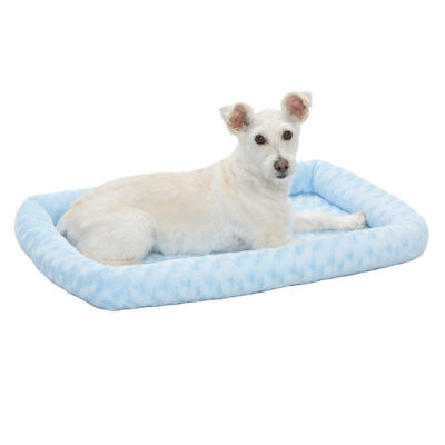 MidWest QuietTime Deluxe Powder Blue Bolster Bed - 30" - Image 4