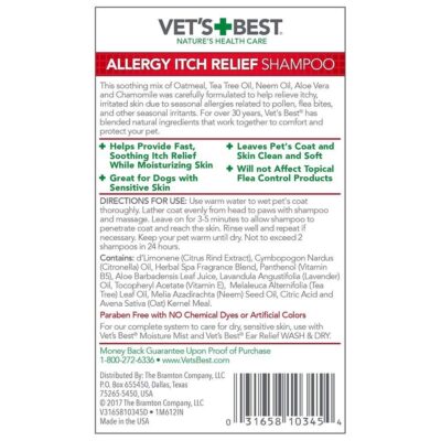 Vet's Best Allergy Itch Relief Dog Shampoo 16 oz - Image 6