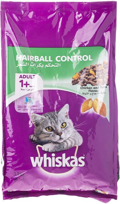 WHISKAS® Hairball Control with Chicken & Tuna, Dry Cat Food, Adult, 1+ Years, 1.1kg