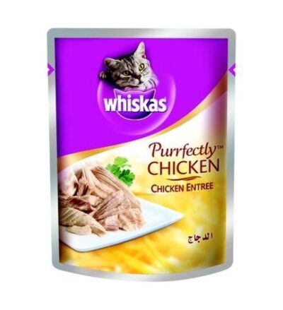 WHISKAS® Purrfectly® Chicken Entrée, Wet Cat Food, Pouch, 85g