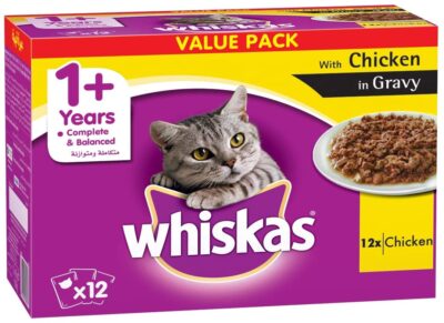 WHISKAS® Tender Bites® Chicken in Gravy, Wet Cat Food, Pouch, 85g x 4pack