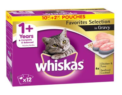 Whiskas Seafood Cocktail 85g + Chicken & Tuna 85g (10+2)