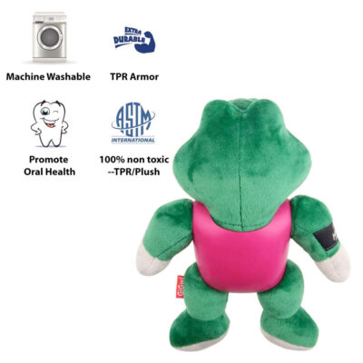 GiGwi Im Hero Armor Alligator TPR / Plush with Squeaker Dog Toy - Image 3
