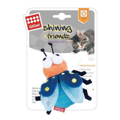 GiGwi Shining Friends Firefly with activated LED light & Catnip inside - Image 4