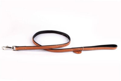 COLLAR Company L:122cm) CoLLaR SOFT Leather Lead, Brown top (W:18mm, L:122cm)