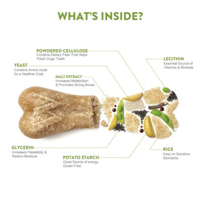 Whimzees Rice Bone Dental Dog Treat - Large (9pcs) - Image 3
