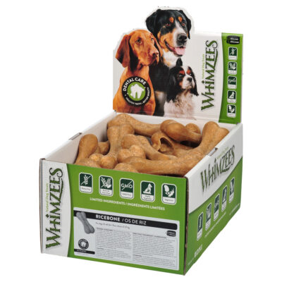 Whimzees Rice Bone Dental Dog Treat - Large (9pcs) - Image 4